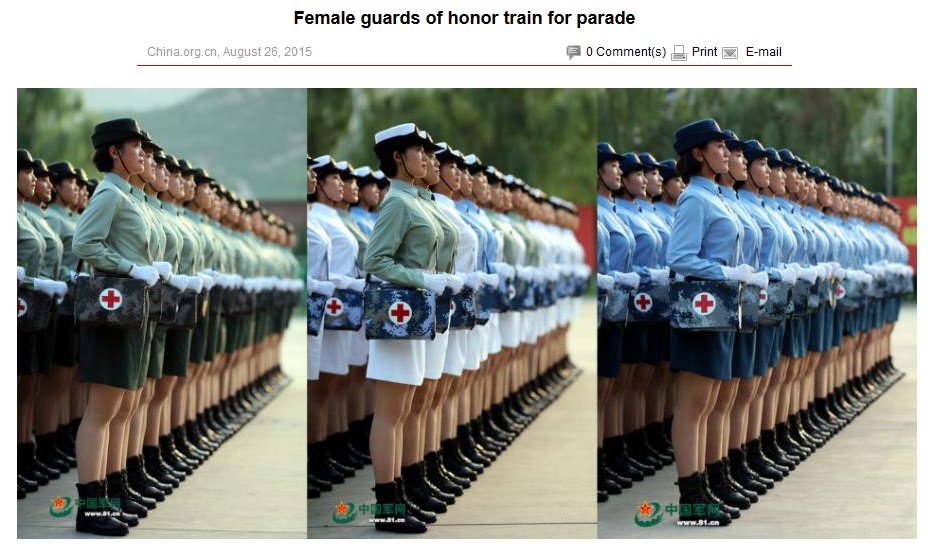 Copie d’écran du site China.org, le 26 aout 2015