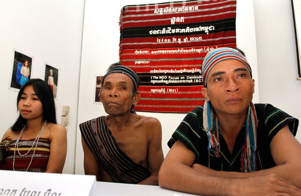 Membres de la minorité Tampoun au Cambodge, le 12 décembre 2012.