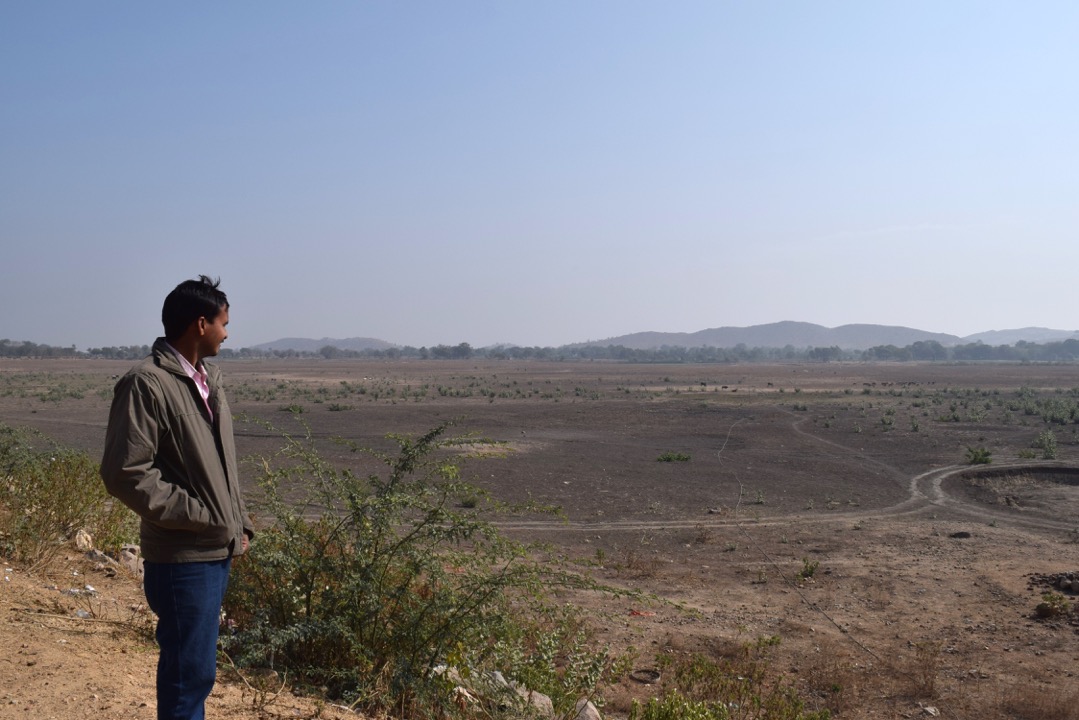 District de Tikhamgargh dans le centre de l'Inde : Ici se trouvait un lac qui alimentait les champs des alentours. Mais à cause des très faibles pluies des deux dernières années, il a disparu.