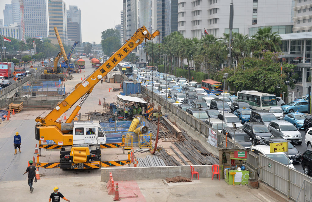 En chantier, la construction de la première ligne à grande vitesse Jakarta-Bandung