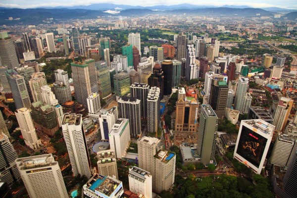 Vue aérienne de Kuala Lumpur.