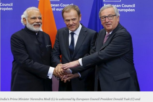 Le Premier ministre indien Narendra Modi au sommet UE-Inde.