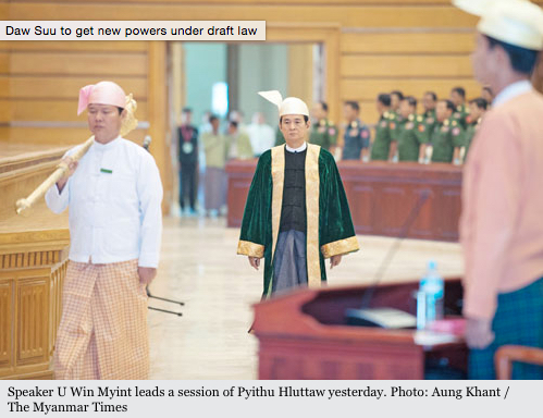Birmanie : Aung San Suu Kyi, Premier ministre "de facto"? Copie d'écran du Myanmar Times, le 1er avril 2016.