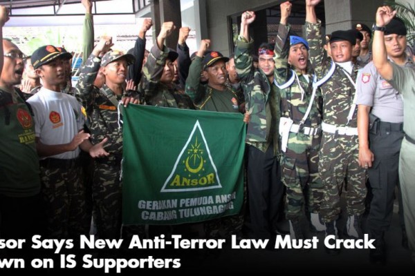 Nahdlatul Ulama, la plus grande organisation musulmanes d'Indonésie veut renforcer la loi anti-terrorisme. Copie d'écran du “Jakarta Globe”, le 22 avril 2016.
