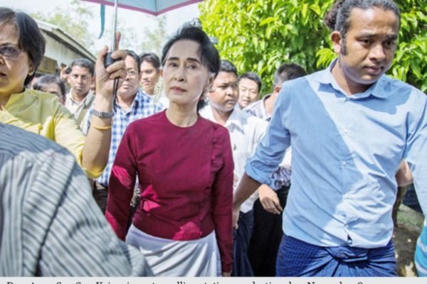 C'est au tour des soutiens d'Aung San Suu Kyi de prendre la parole, après une vague de critiques contre la leader de fait du gouvernement birman. Copie d'écran du Myanmar Times, le 15 juin 2016.