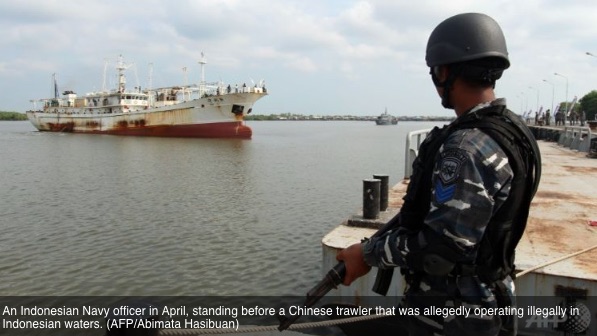 Jakarta affirme son autorité face aux revendications chinoises en mer de Chine du Sud. Copie d'écran de Channel News Asia, le 20 juin 2016.