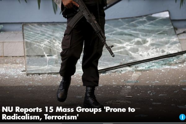 L'organisation musulmane Nahdlatul Ulama recense 15 grands groupes radicaux et terroristes. Copie d'écran du “Jakarta Globe”, le 1er juin 2016.