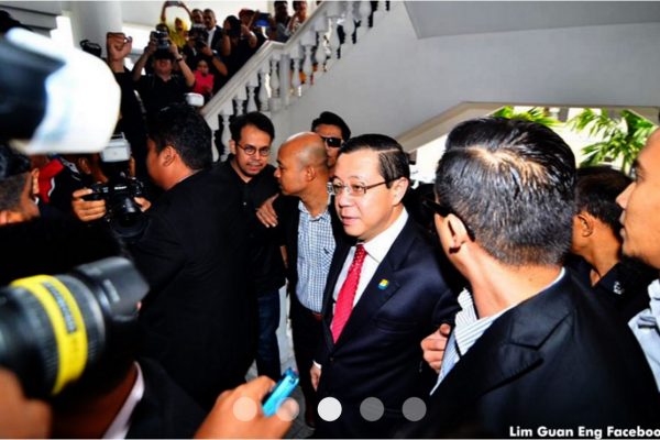 Accusé de corruption, Lim Guan Eng comparaissait en audience préliminaire. Copie d'écran du Malaysiakini, le 30 juin 2016.