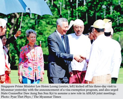 Les deux pays ont annoncé avoir scellé différents accords. Copie d'écran du “Myanmar Times”, le 8 juin 2016.