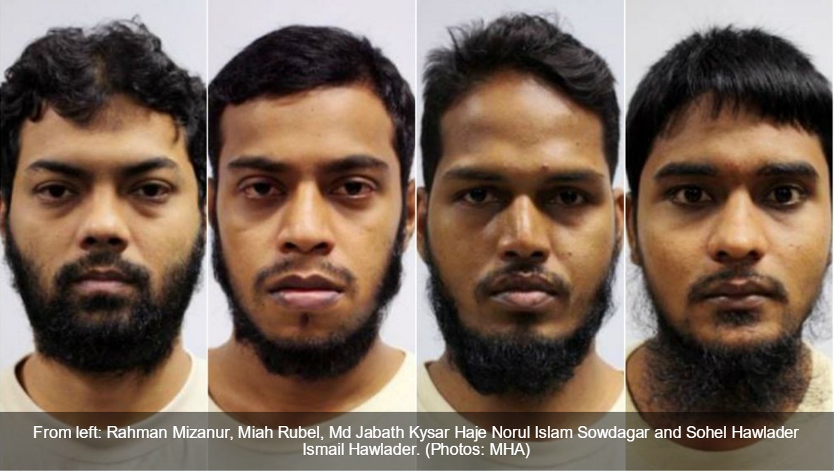 4 Bangladais ont été condamnés à Singapour à de la prison ferme pour avoir financé des attaques terroristes au Bangladesh. Copie d'écran de Channel News Asia, le 12 juillet 2016.