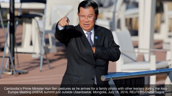 L'armée cambodgienne a annoncé enquêter sur une planification d'un coup d'Etat suspect pour renverser le Premier ministre Hun Sen. Copie d'écran de Channel News Asia, le 20 juillet 2016.