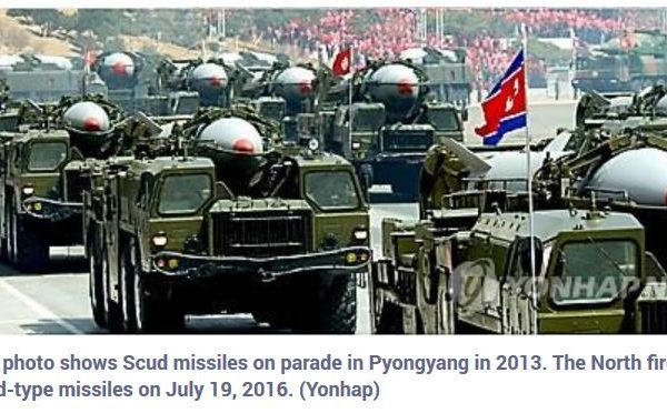 La Corée du Nord a procédé au lancement de trois missiles en mer du Japon ce mardi 19 juillet, en réponse à l'installation prochaine du bouclier antimissile THAAD en Corée du Sud. Copie d'écran de Yonhap News, le 19 juillet 2016.