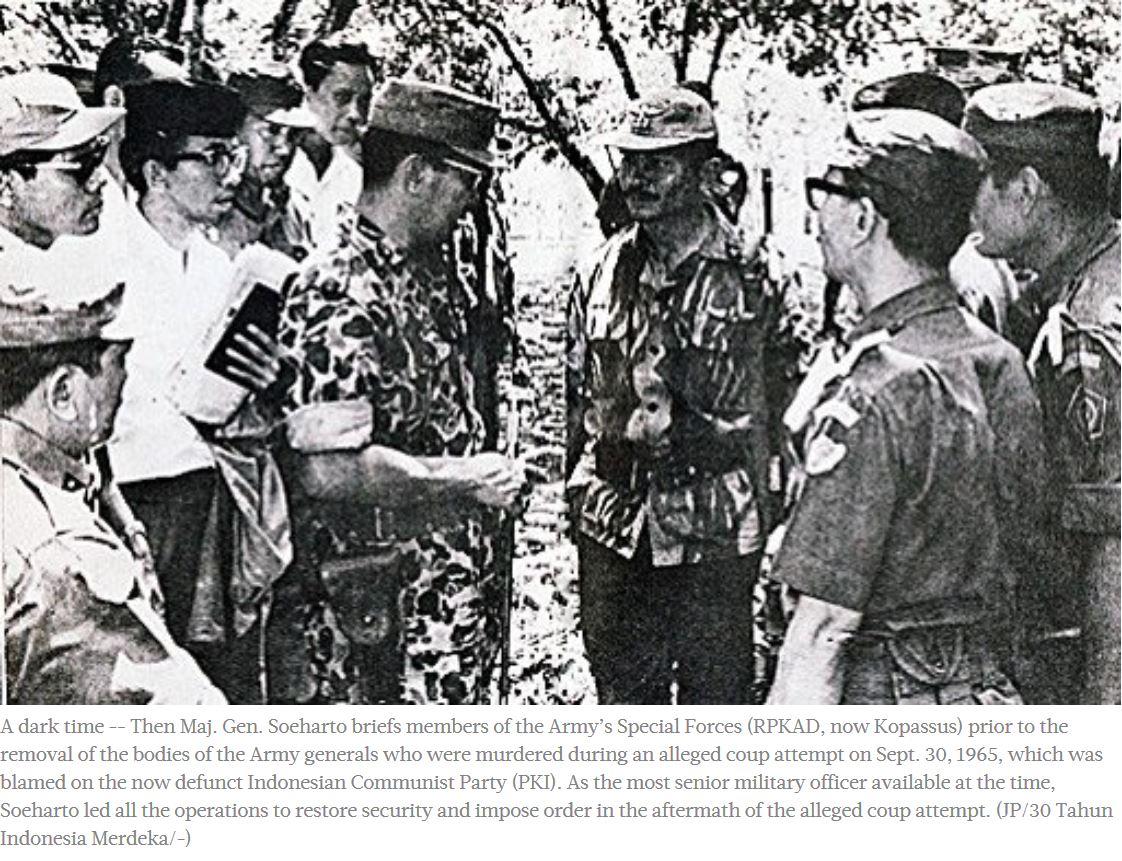 Le gouvernement indonésien refuse de s'excuser pour les massacres qui ont suivi la tentative de coup d'État de 1965, malgré les recommandations de la cour de La Haye. Copie d'écran du Jakarta Post, le 21 juillet 2016.