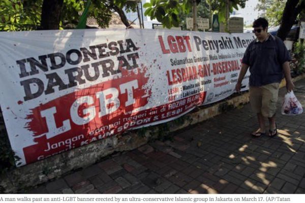 La communauté LGBT indonésienne craint d'être instrumentalisée à l'occasion de la campagne des élections régionales de 2017. Copie d'écran du Jakarta Post, le 12 août 2016.