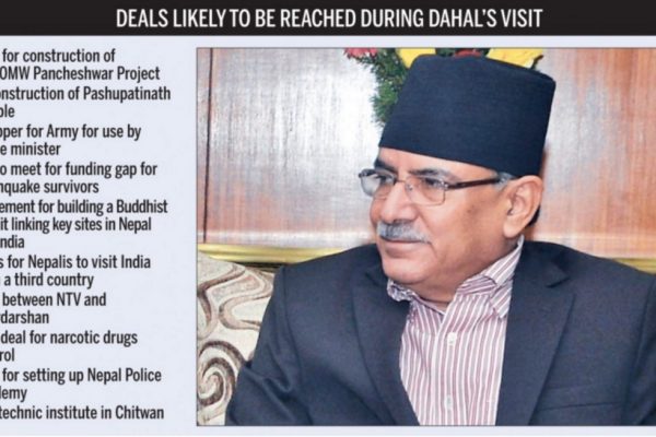 Le nouveau gouvernement de Pushpa Kamal Dahal a dépêché le vice-Premier ministre Bimalendra Nidhi pour une visite officielle en Inde. Cette visite marquera-t-elle un début de rapprochement durable entre les deux pays voisins? Copie d'écran du Kathmandu Post, le 19 août 2016.