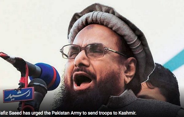 Hafiz Saeed appelle l'armée pakistanaise à envoyer ses troupes au Cachemire indien. Copie d'écran d'India Today, le 17 août 2016.