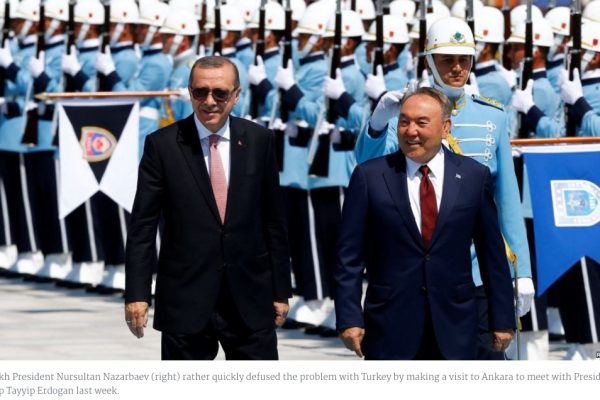 Le Kirghizistan et le Kazakhstan refusent la fermeture des écoles Gülen, demandée par Erdogan. Copie d'écran de Radio Free Europe, le 16 août 2016.