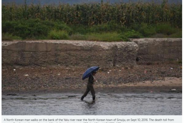 Les médias nord-coréens ne tarissent pas d'éloges à l'égard du Parti des Travailleurs dans sa gestion des inondations, dont le bilan ne cesse pourtant de s'alourdir. Copie d'écran du Straits Times, le 12 septembre 2016.