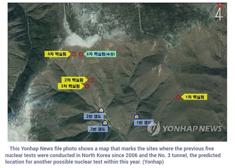 Séoul s'attend à un nouvel essai nucléaire de la part de Pyongyang, et l'armée se tient prête. Copie d'écran de Yonhap, le 12 septembre 2016.