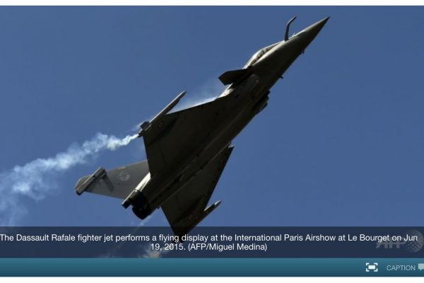 Succès pour le géant de l'aéronautique français: le feu vert à un contrat de vente de 36 avions a été donné après des années de négociations. Copie d'écran de Channel News Asia, le 22 septembre 2016.