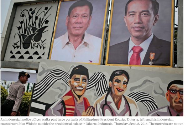Malgré les critiques à l'échelle nationale et internationale envers la justice indonésienne, Jokowi n'est pas revenu sur la peine de mort pour les coupables de trafic de drogues. Copie d'écran du Jakarta Post, le 14 septembre 2016.