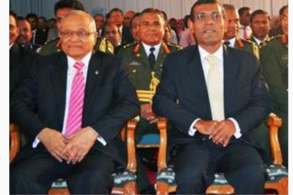 Pour l'ancien président Nasheed, la chute de Yameen est imminente. Copie d'écran de The Hindu, le 15 septembre 2016.