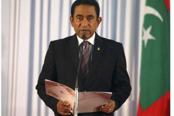La répression envers les médias s'accentue aux Maldives après la diffusion d'un documentaire sur Al Jazeera qui accuse le gouvernement de corruption. Copie d'écran du The Hindu, le 9 septembre 2016.