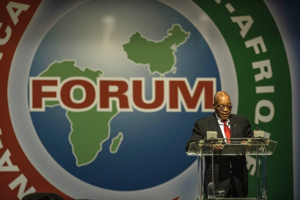Le président sud-africain Jacob Zuma lors de l'ouverture du Forum de coopération Chine-Afrique à Johannesburg le 4 décembre 2015.