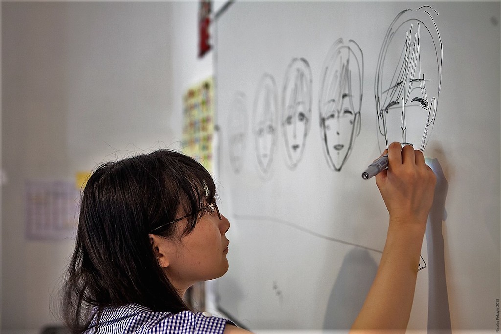 Chiharu Nakashima donne un cours de manga à l'EIMA.