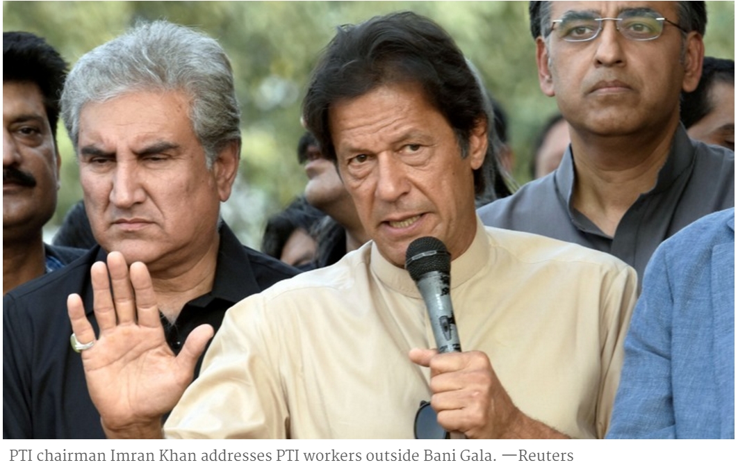 Au dernier moment, Imran Khan a annulé son grand blocus de la capitale pakistanaise. Copie d'écran de Dawn, le 2 novembre 2016.