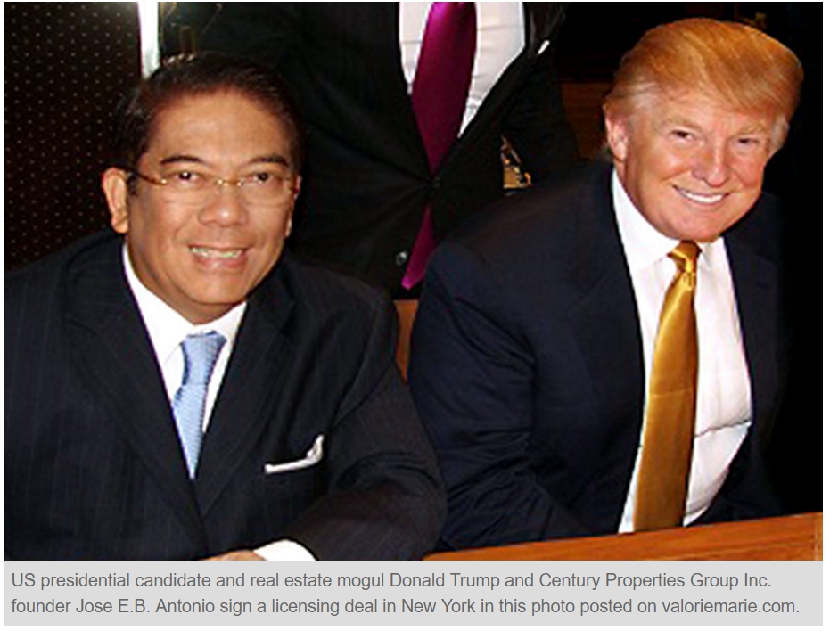 Rodrigo Duterte, parfois appelé le "Trump philippin", a-t-il choisi son camp avec son nouvel émissaire à Washington ? Copie d'écran du Philippine Star, le 8 novembre 2016.