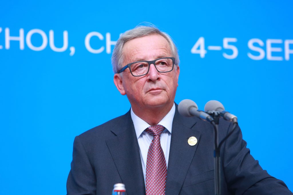 Le président de la commission européenne Jean-Claude Juncker lors du G20 à Hangzhou (province chinoise du Zhejiang), le 4 septembre 2016. (Crédits : Stringer / Imaginechina / via AFP)
