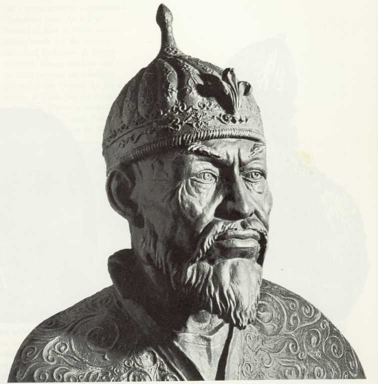 Tamerlan, ou Timour le Grand (1336-1405),guerrier turco-mongol, conquérant d'une grande partie de l'Asie centrale et occidentale, fondateur de la dynastie des Timourides qui a existé jusqu'en 1507. Il a fait de Samarcande la capitale de son empire. (Source : Wikimedia Commons)