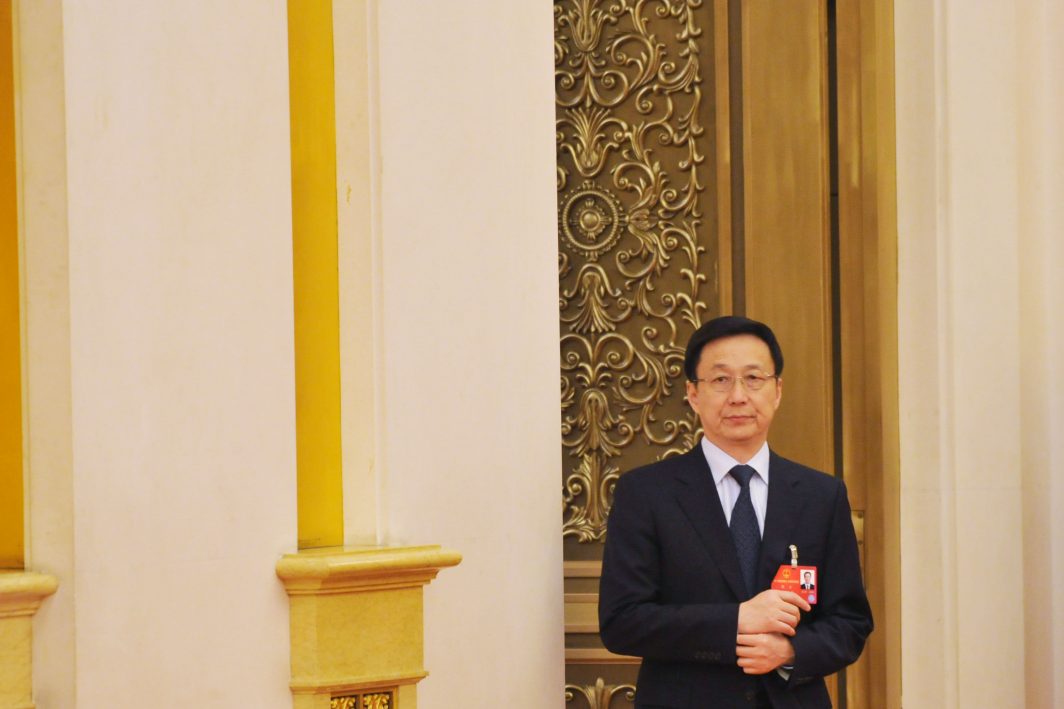 Han Zheng, le dernier membre de la "bande de Shanghai", ancien allié de Jiang Zemin et actuel secrétaire du Parti pour la municipalité le 6 mars 2016.