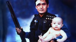 Scène du film "Hard-Boiled" ou " A toute épreuve" dirigé par John Woo avec Chow Yun Fat. Le film sorti en 1992 est caractéristique des films de héros ou "Heroic Bloodshed".