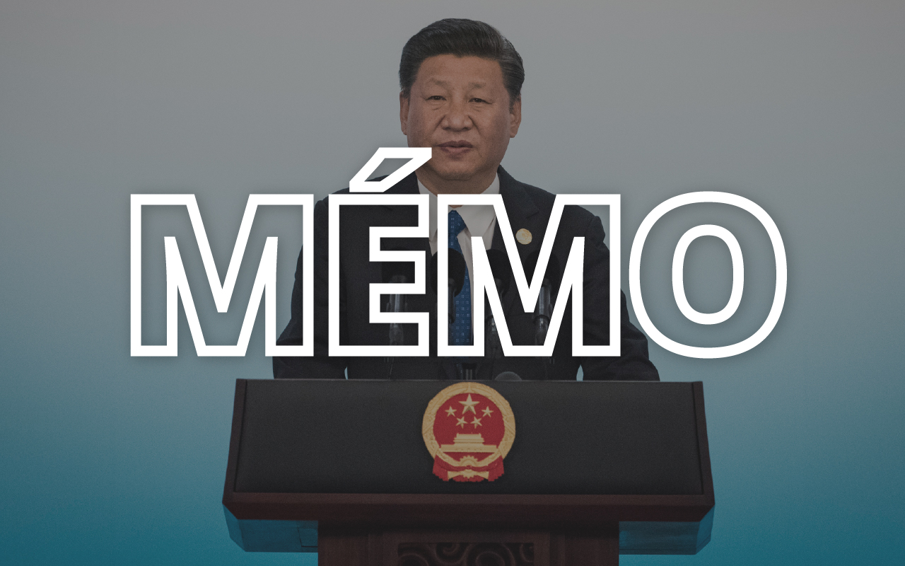 Le président chinois Xi Jinping prend la parole au sommet des BRICS tenu à Xiamen (province du Fujian), en septembre 2017. (Crédit : FRED DUFOUR / POOL / AFP)