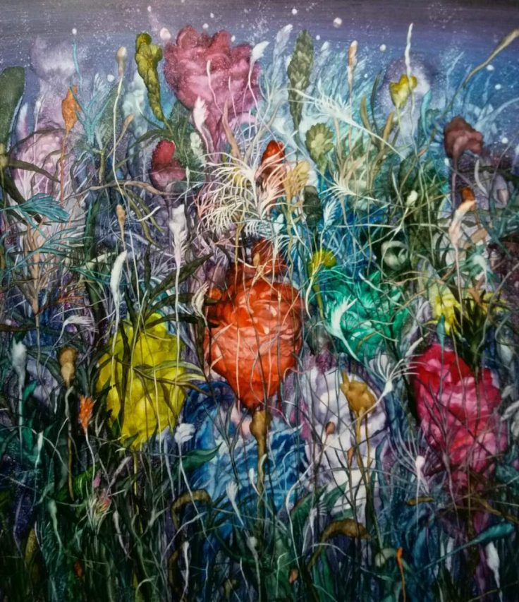"Meng Jing Yuan", "Jardin des rêves". Peinture à l'huile, 2017. (Copyright : KunBu Lei)