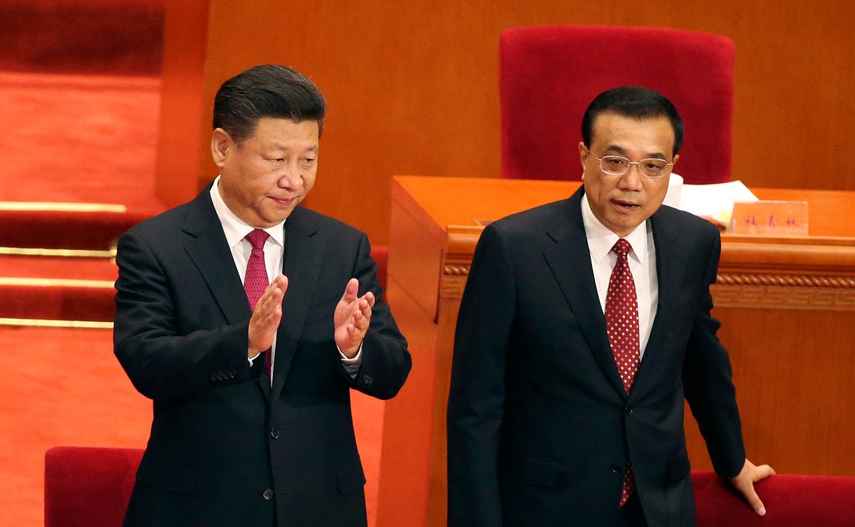 Le président chinois Xi Jinping et son Premier ministre Li Keqiang, un duo exécutif purement formel. (Source : Naples herald)