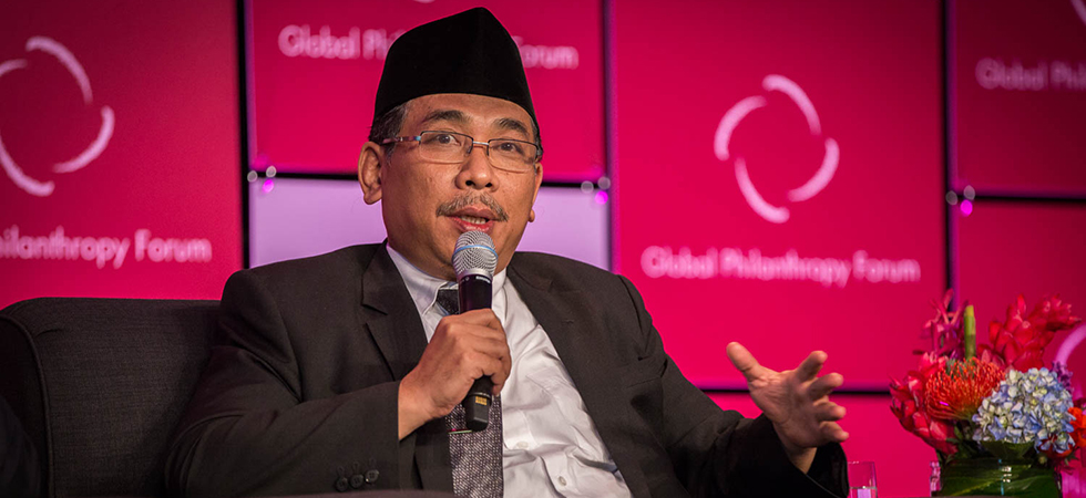 Yahya Cholil Staquf, le secrétaire général de la Nahdlatul Ulama, la plus grande organisation non gouvernementale islamique indonésienne – et du monde - avec cinquante millions de membres revendiqués. (Source : NYU Arts and Sciences)