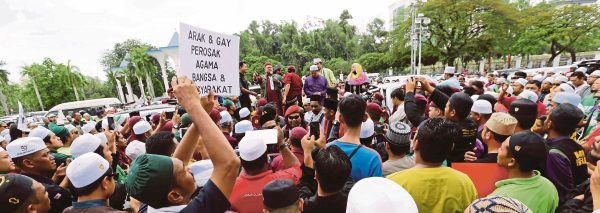 Manifestation contre l'organisation d'un "festival LGBT alcoolisé" à Shah Alam en Malsaisie, le 22 septembre 2017. (Source : New Straits Times)