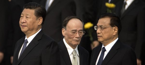Le président chinois Xi Jinping avec son vice-président Wang Qishan et son Premier ministre Li Keqiang. (Source : Nikkei Asian Review)