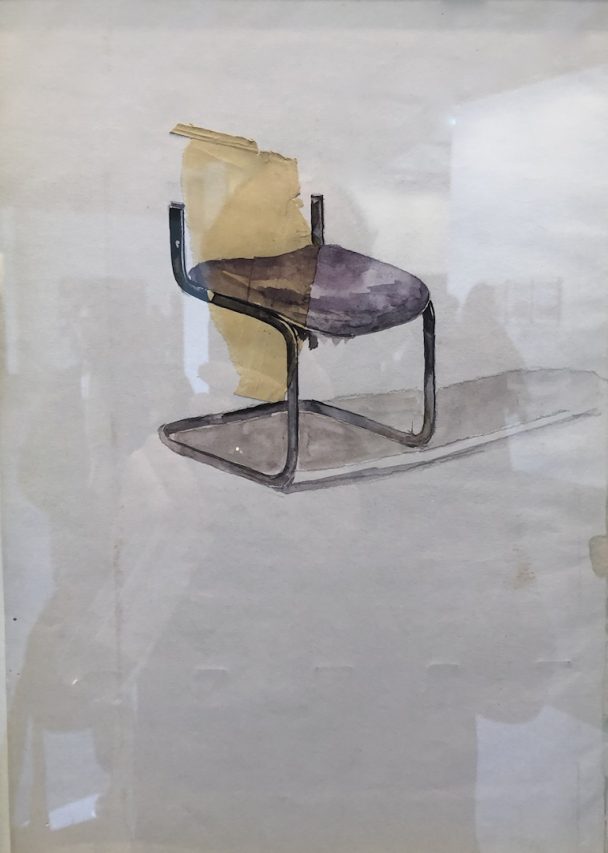 Dessin de chaise par Julien Segard, présentés à l’India Art Fair de New Delhi du 30 janvier au 2 février 2019. (Crédit : Michel Testard)
