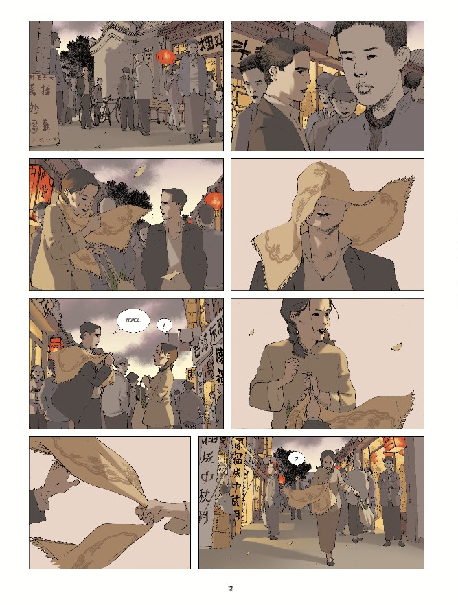 Extrait de la bande dessinée "La chinoise", scénario Régis Hautière, dessin Grégory Charlet, Glénat. (Copyright : Glénat)