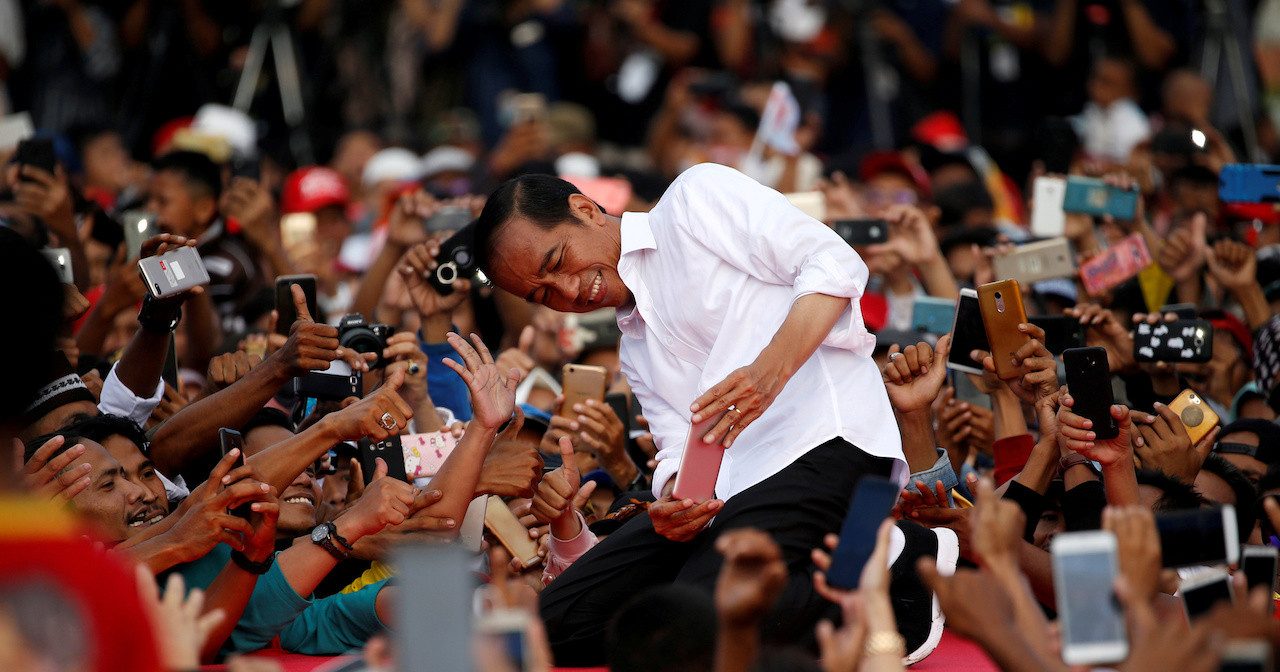 Le président indonésien Joko Widodo en campagne pour sa réélection le 24 mars 2019, à Serang, dans la province de Banten. (Source : Jakarta Post)