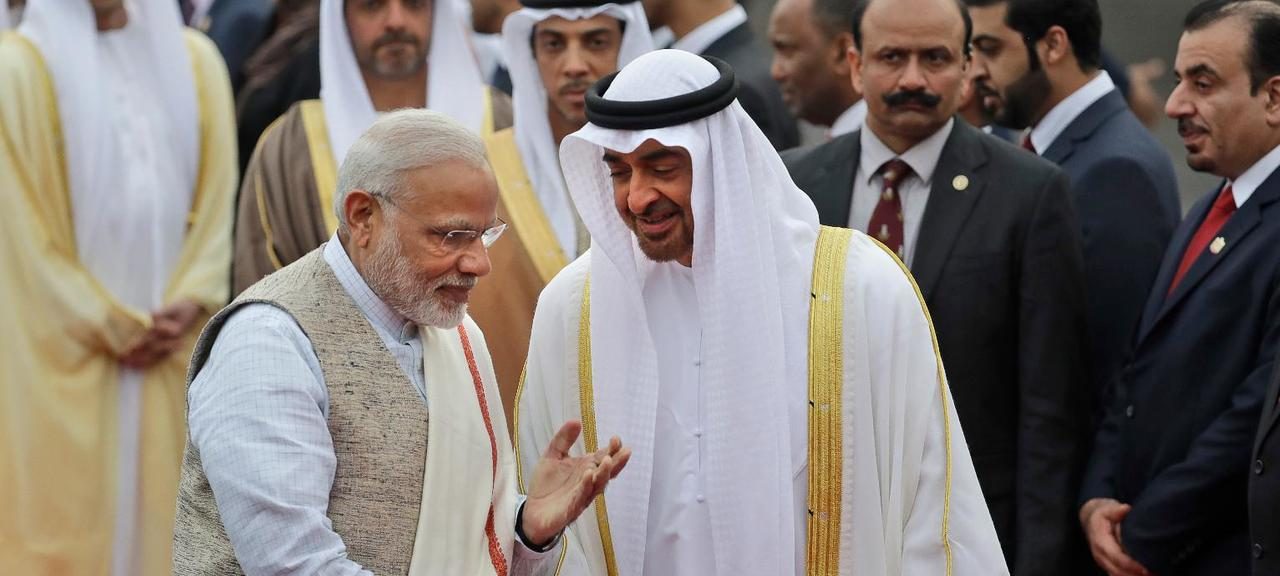 Le Premier ministre indien Narendra Modi et le Prince héritier d'Abu Dhabi, Sheikh Mohammed bin Zayed Al Nahyan, à New Delhi, le 24 janvier 2017. (Source : USNews)