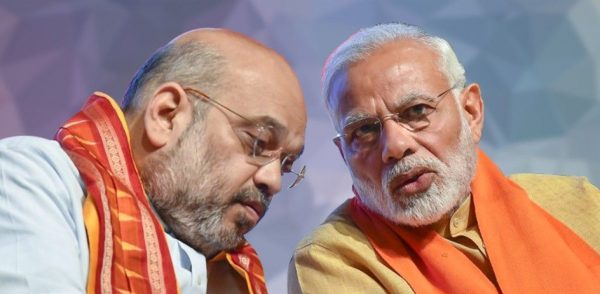 Le Premier ministre indien Narendra Modi et son ministre de l'Intérieur Amit Shah. (Source : Swarajya Mag)