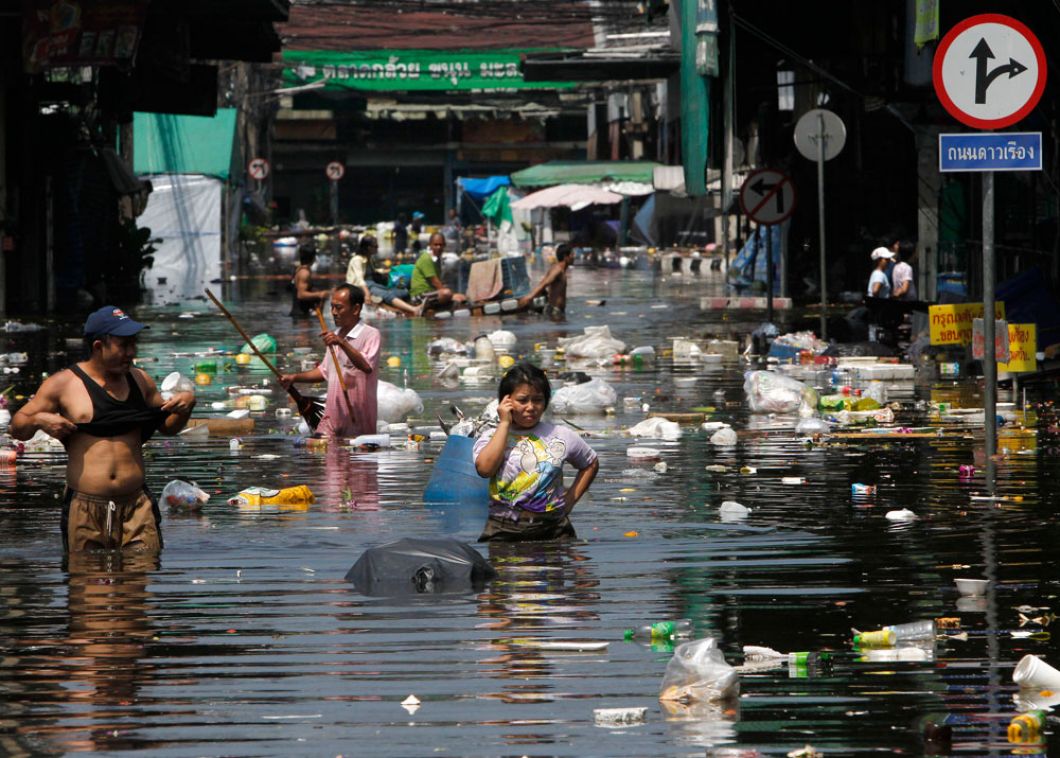Bangkok pourrait s'enfoncer d'1,8 mètres dans le sol d'ici à 2025. (Source : Slate)