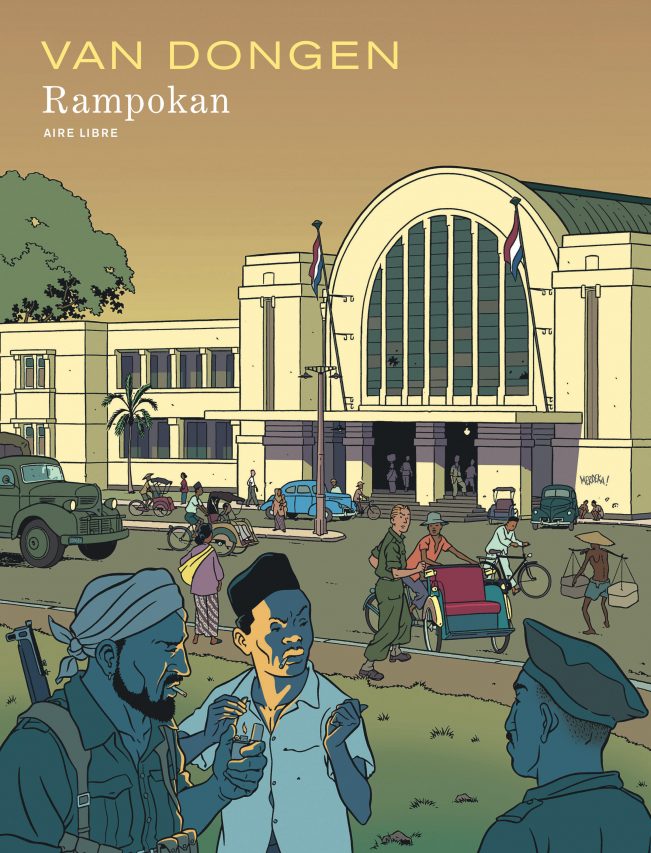 Couverture de la bande dessinée "Rampokan, scénario et dessin Peter Van Dongen, coll. Aire Libre, éditions Dupuis. (Copyright : Dupuis)
