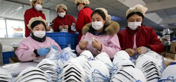 Usine de production de masques à Handan, dans la province du Hebei au nord de la Chine, le 22 janvier 2020. (Source : Lowy Institute)