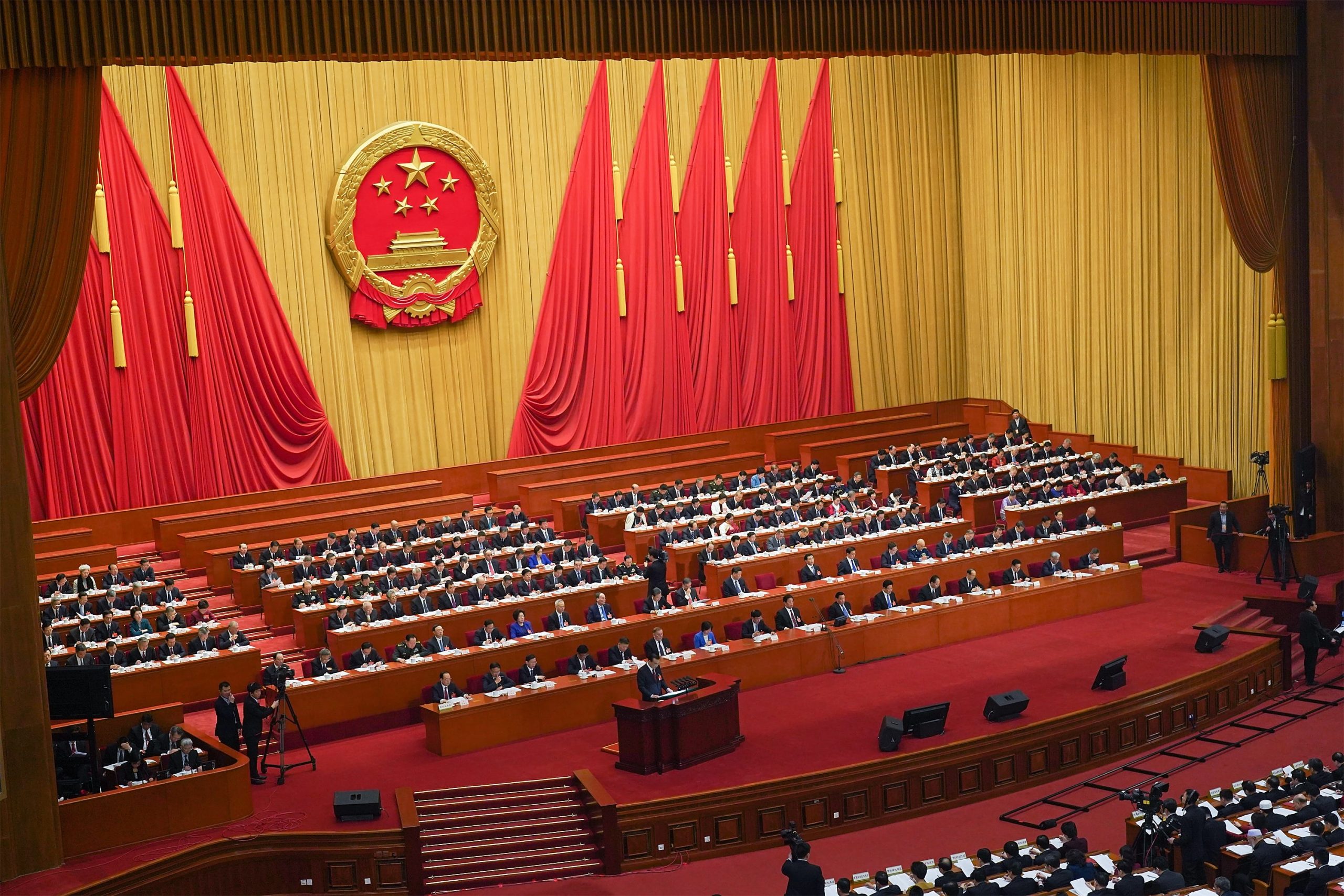 Le Premier ministre chinois Li Keqiang lors de son discours devant l'Assemblée nationale populaire à Pékin le 5 mars 2019. (Source : CNBC)